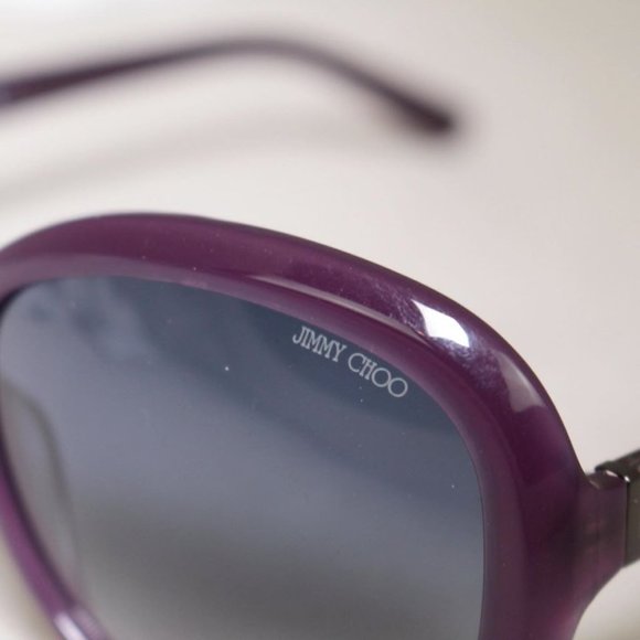 JIMMY CHOO Purple Monique Oval Sunglasses #1371 main image 6